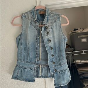 Refuge Light Blue Denim Vest